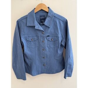 Faconnable Denim Blue Jacket Women Size M Designed France Jeans